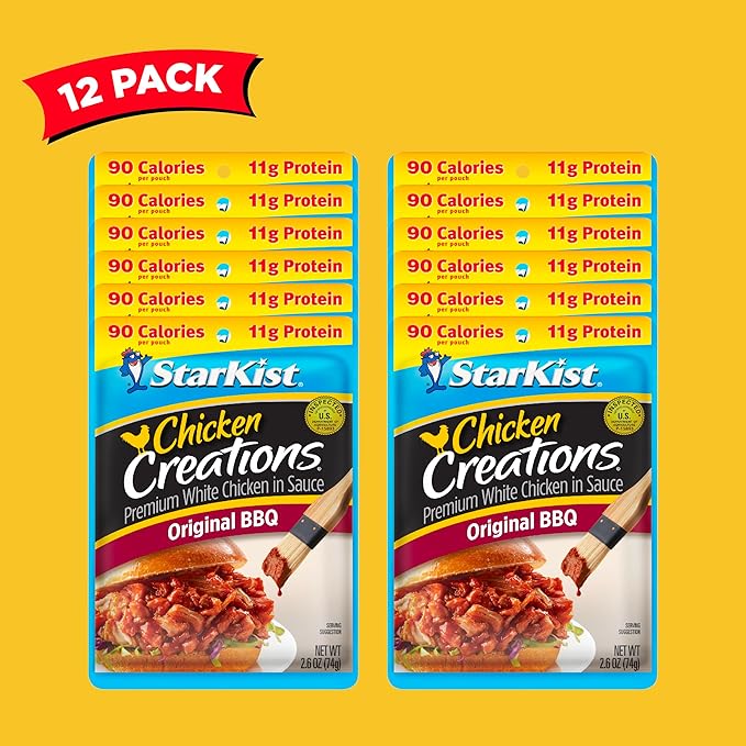 StarKist Chicken Creations Classic BBQ - 2.6 oz Pouch (Pack of 12)