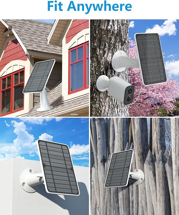 Solar Panel Charger Compatible with Eufycam 3/3C/2C/2C Pro/E40/E20/2/2 Pro/E/L20/L40/Solo/SoloCam