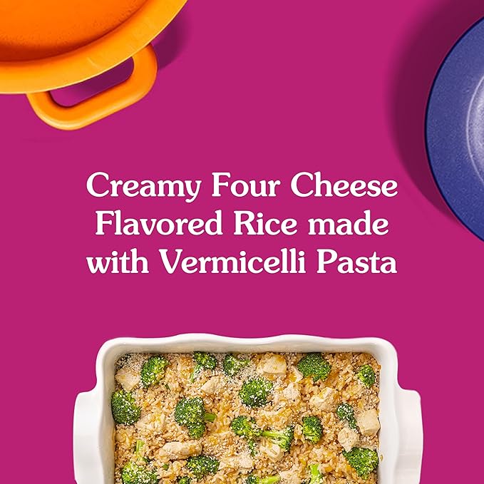 BEN'S ORIGINAL Ready Rice Creamy Four Cheese Flavored Rice, Easy Dinner Side, 8.5 oz Pouch (Pack of