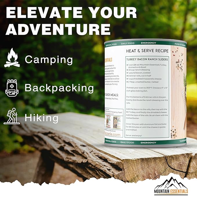 MOUNTAIN ESSENTIALS All Natural Canned Turkey 28 Oz – Fully Cooked, Ready to Eat White Meat