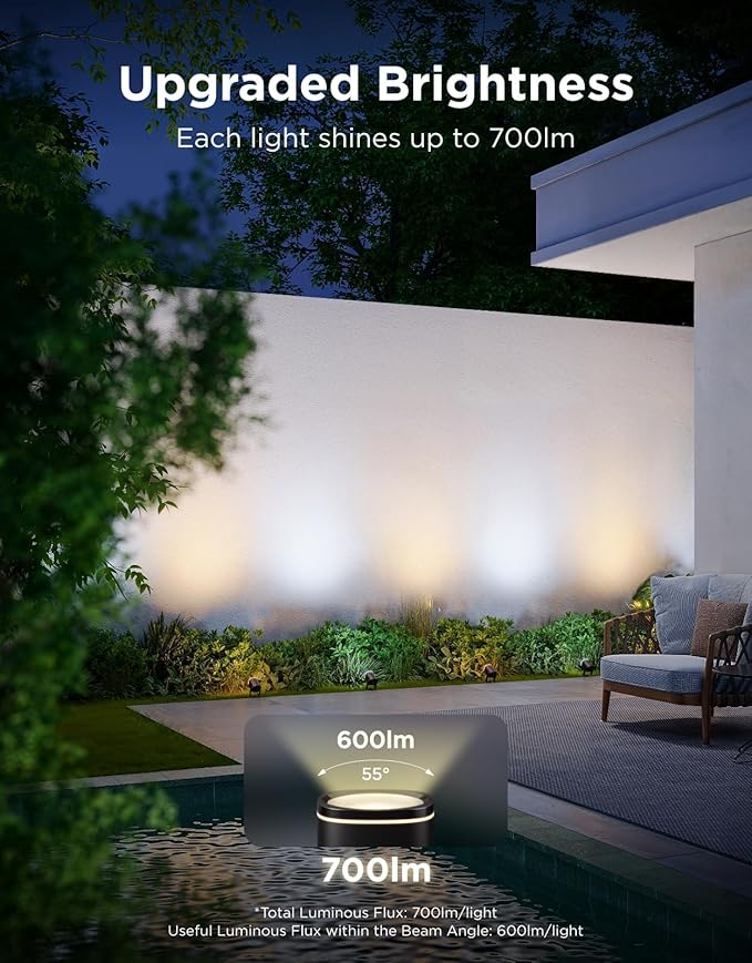 Govee Outdoor Spot Lights 2, IP67 Waterproof Spotlights, Landscape Lights Work with Matter, Alexa