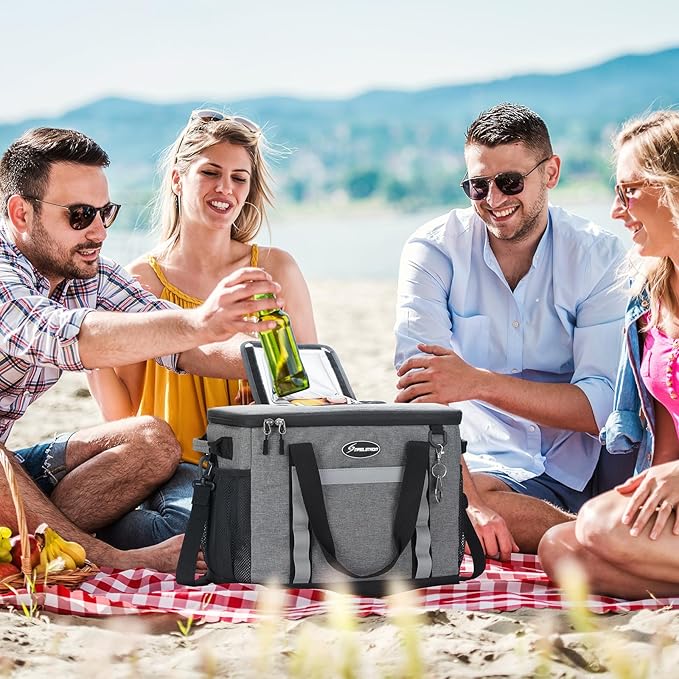 Maelstrom Collapsible Soft Cooler Bag, 24/30/60/75 Cans Beach Cooler, Ice Chest, Leakproof &