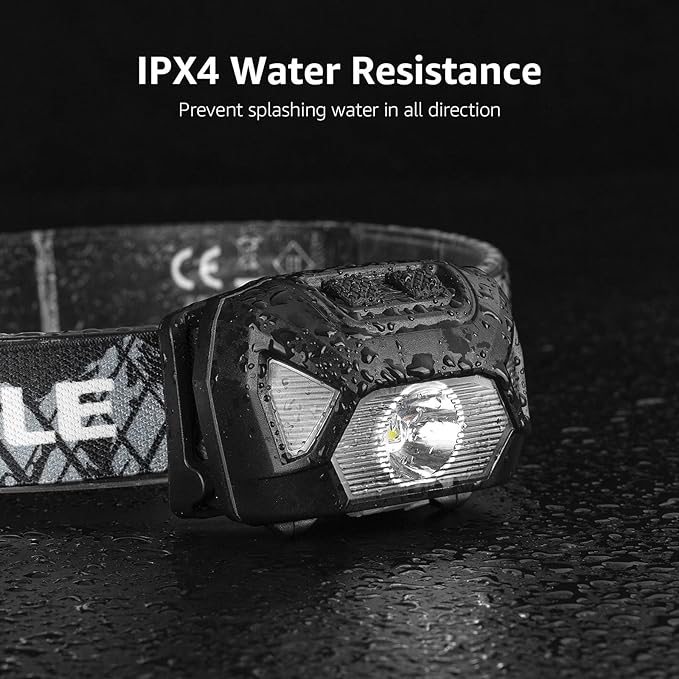 Lepro Headlamp Rechargeable, LED Head Lamp with 6 Modes for Camping & Hiking Gear Essentials, IPX4