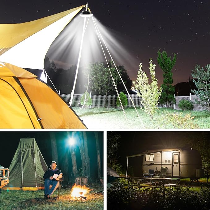 10000mAh Rechargeable 3000LM Tent Light Camping Light, 6500K 24Hours Long Play Time , Outdoor Night