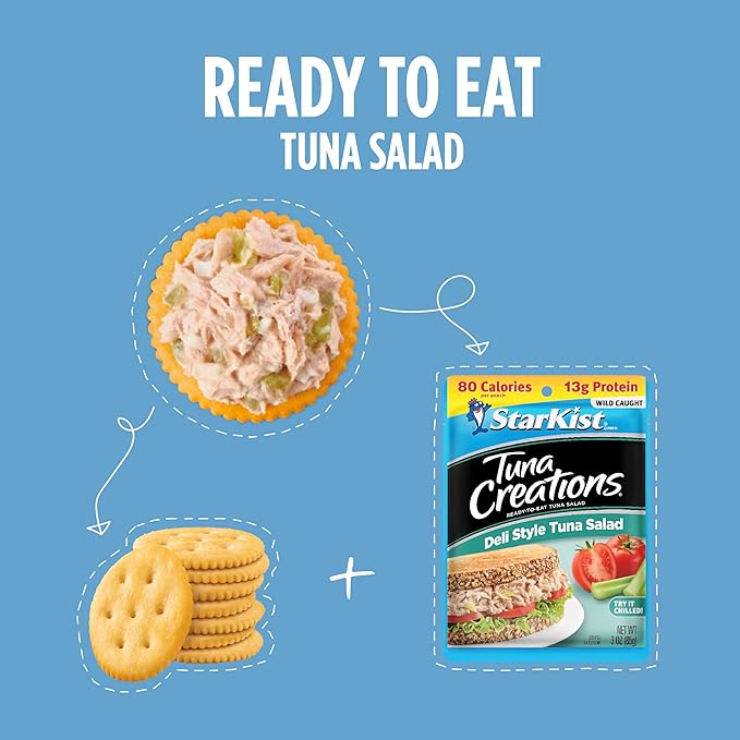 StarKist Lunch-To-Go Tuna Creations, Deli Style Tuna Salad Kit - 4.0 oz Kit, 12 Pack