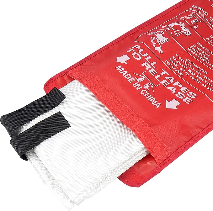 Emergency Fire Blanket - 2 Pack, Fire Suppression Blanket for Home and Kitchen, 40??x 40??