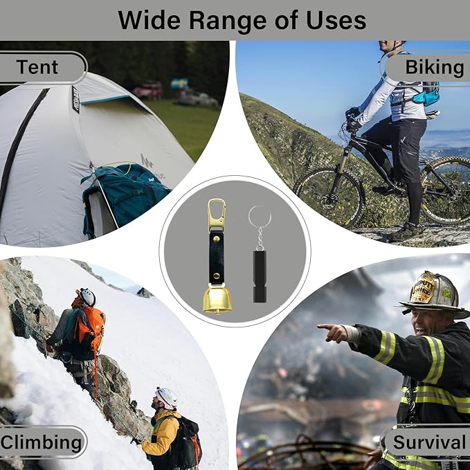 Bear Bell with Magnetic Silencer|Bear Bells for Hiking & Camping|Bear Deterrent Device with