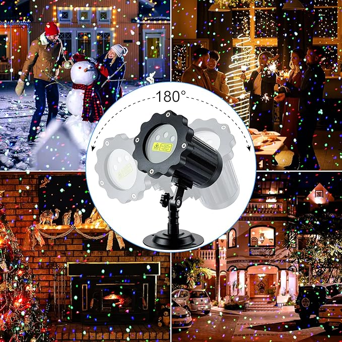 Christmas Projector Lights Outdoor, Garden Light Projector with Timer, Firefly Lights, IP65