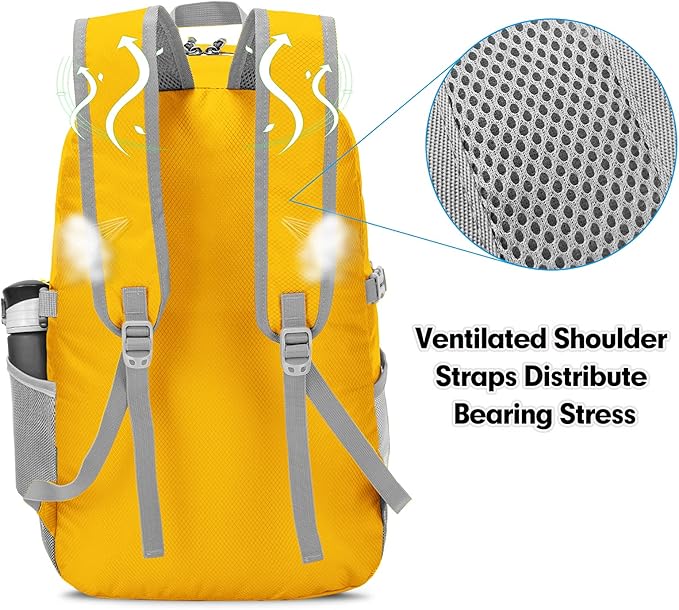 ZOMAKE Lightweight Packable Backpack - 35L Light Foldable Hiking Backpacks Water Resistant