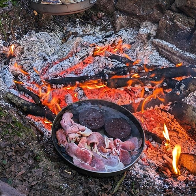 SILVERANT Titanium Trek Plate - Ultralight, Durable Camping Dish Pan Plate - Outdoor Kitchen