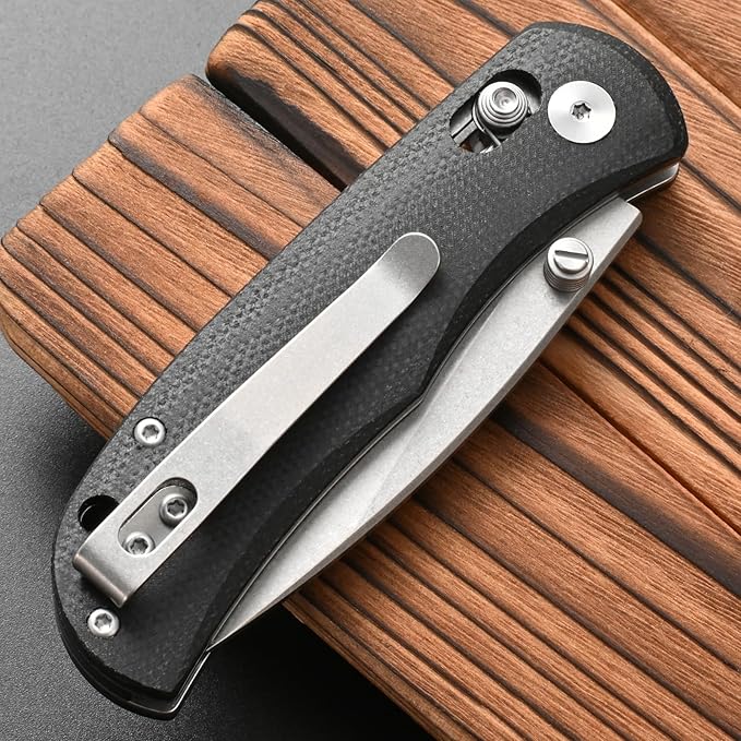 FF22 Folding Pocket Knife,VG10 Steel Blade Micarita Handle Full Tang Knife for Outdoor Activities