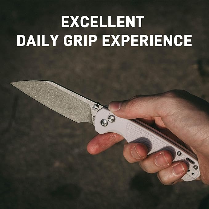 CJRB Pyrite-Light Pocket Knife for Men, 3.34'' S90V Steel Blade EDC Knife with Pocket Clip for