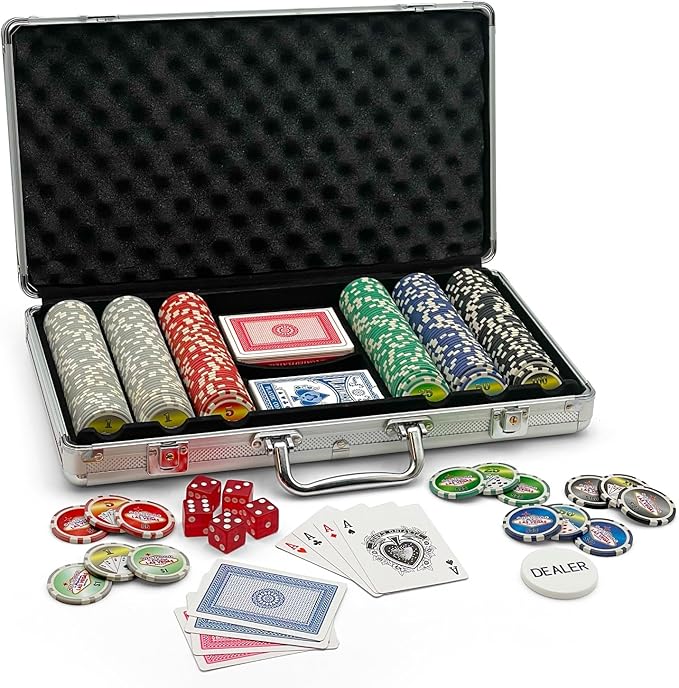 CHH Poker Set In Aluminum Case With 300 (11.5 Gram) Las Vegas Style Chips