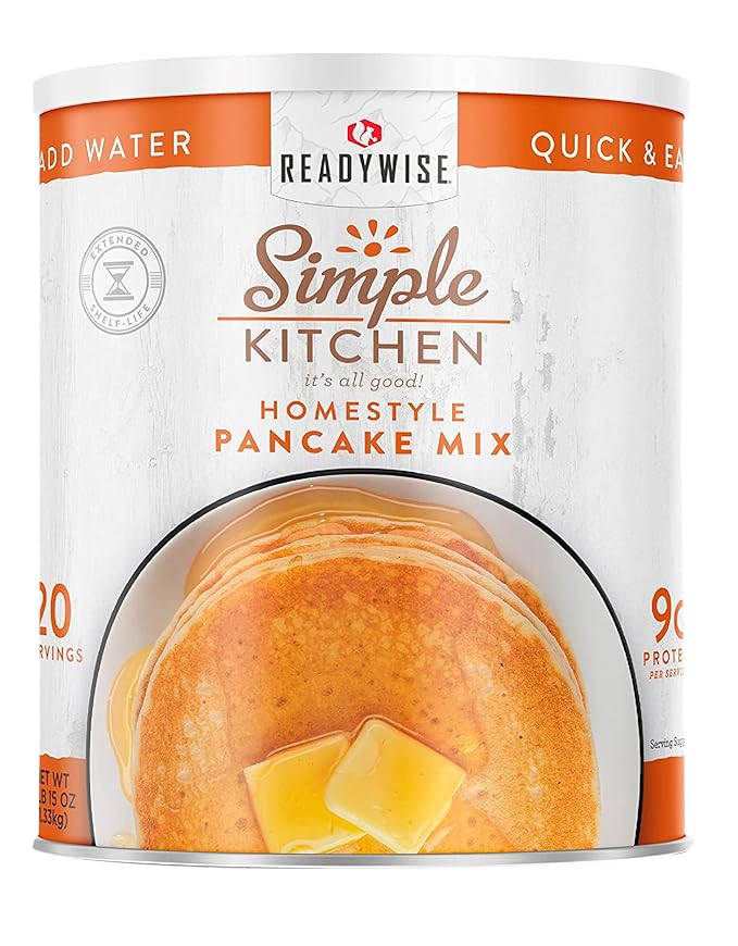 Simple Kitchen Homestyle Pancake Mix ??20 Servings for Family Meal Prep, Gluten Free & Freeze Dried