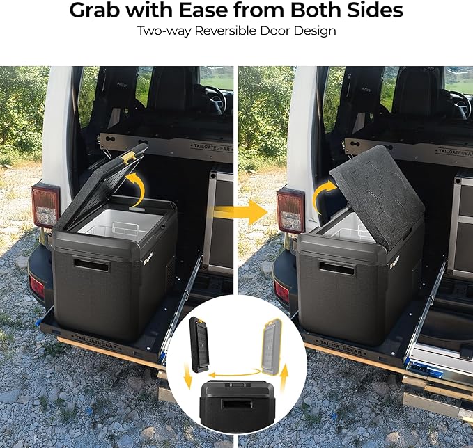 BougeRV 12 Volt Car Refrigerator, CRS 42 Quart Portable Fridge Freezer with APP Control, -4℉ to 68℉