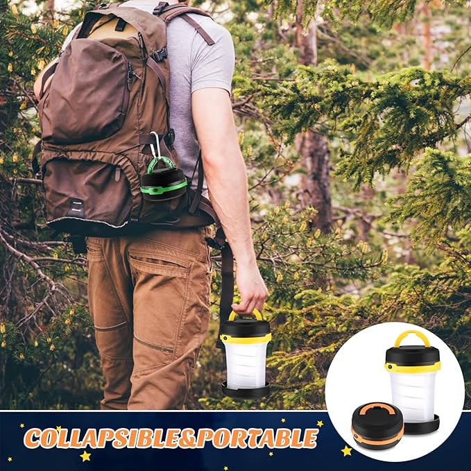 Retisee 4 Pcs Collapsible LED Camping Lantern Battery LED Operated Camping Lantern Lights Lantern