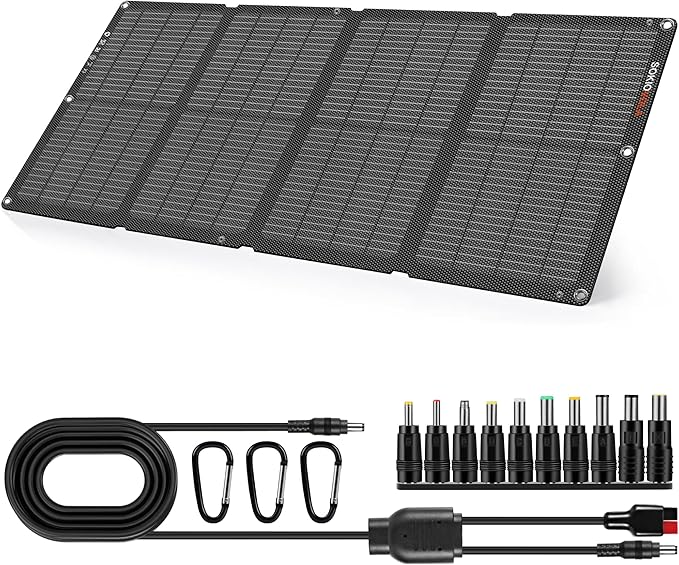 N-Type 16BB 60W Portable Solar Panels NextGen Foldable Solar Panel Charger Kit 25% Efficiency with