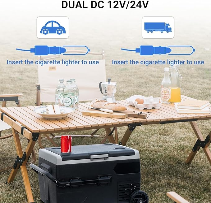 Smad Electric Cooler, 12 Volt Refrigerator, 53QT(50L) 12V Compressor Cooler -4?~50?, 12V Fridge