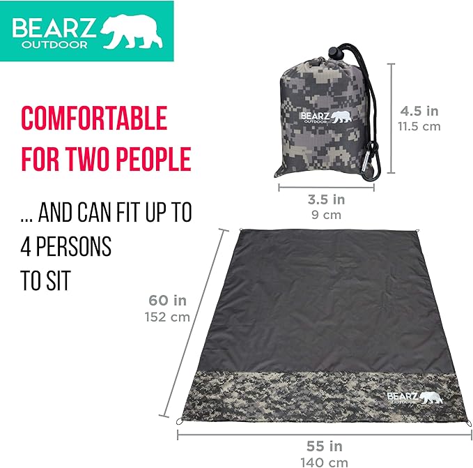 Pocket Blanket - Beach Blanket Waterproof Sandproof, Picnic Blankets Waterproof Foldable