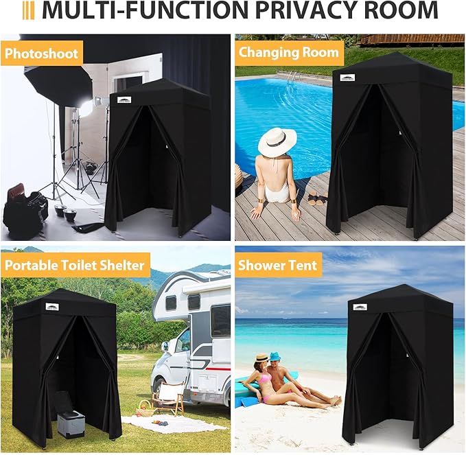 EAGLE PEAK Flex Ultra Compact 4x4 Pop-up Canopy, Sun Shelter, Changing Room, Portable Privacy