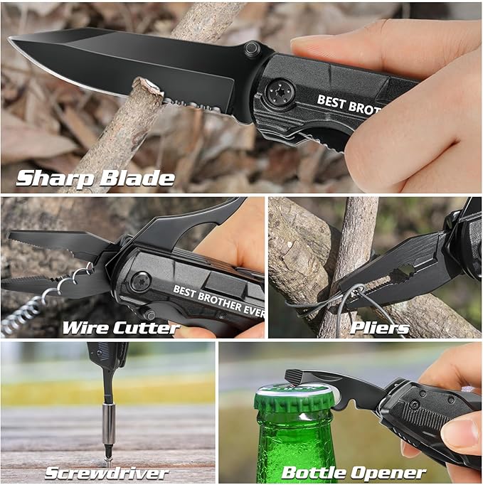 Gifts for Brother from Sister Friends,Birthday Christmas Brother Gifts,Multitool Knife "BEST