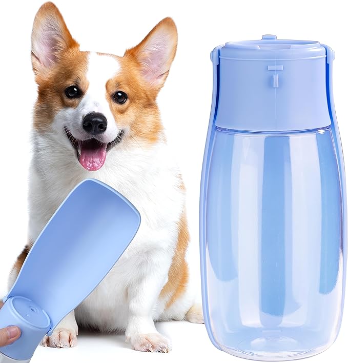 Foldable Dog Water Bottle, Portable Water Dispenser for Dog, Cat, Rabbit, Puppy and Small Animals