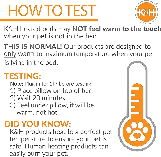 K&H Pet Products Heated Extreme Weather Outdoor Kitty Pad, Waterproof Heated Cat Mat, Pet Warmer