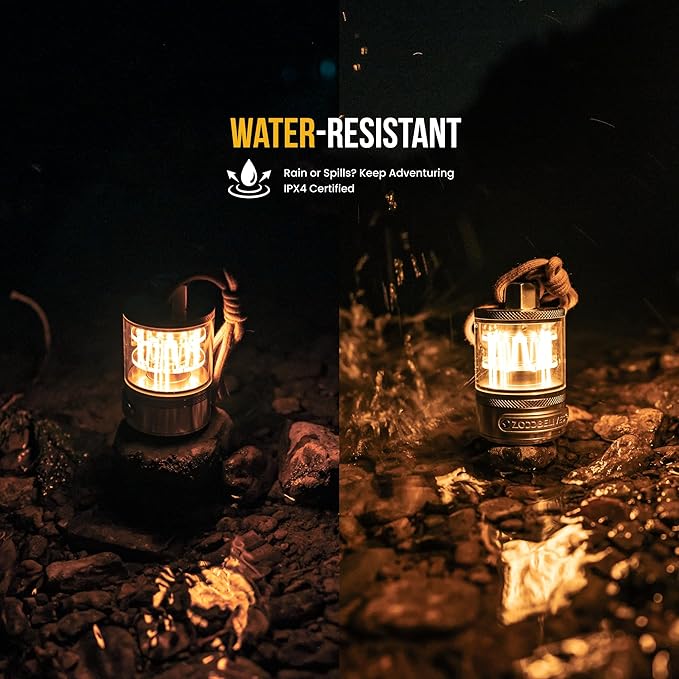 ZOOOBELIVES Vintage Aluminum Camping Lantern Light - Dimmable Warm Glow Lamp, Handcrafted Alloy