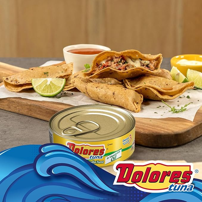 Dolores Tuna Chunk Light Yellowfin Tuna in Vegetable Oil,5 Ounce (Pack of 24)