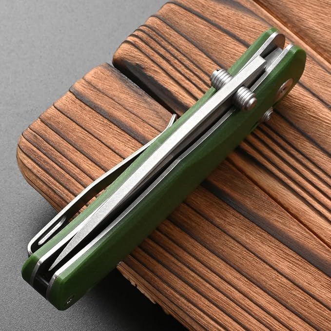 FF22 Folding Pocket Knife,VG10 Steel Blade Micarita Handle Full Tang Knife for Outdoor Activities