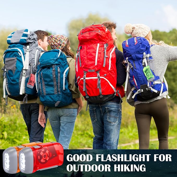 Treela 36 Pcs Hand Crank Flashlights Operation Christmas Bulk Items Squeeze Flashlight No Battery