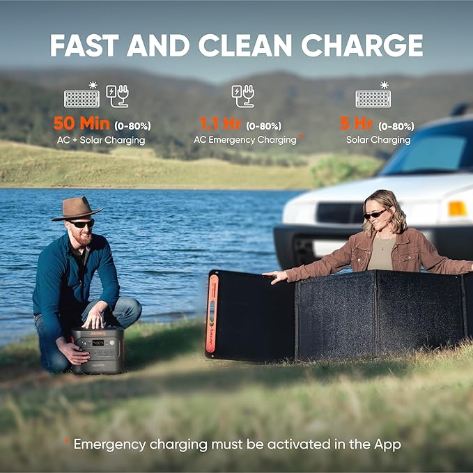 Jackery Explorer 2000 v2 Portable Power Station with Explorer 300, 2042Wh LiFePO4 Battery, 2200W