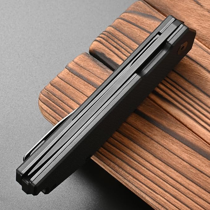 FF18 Folding Pocket Knife,AUS-8 Steel Blade G10 Handle EDC Tool Knife for Outdoor