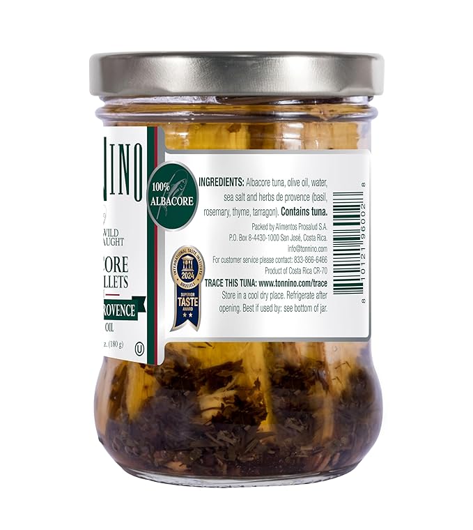 Tonnino Tuna Fish Albacore - Olive Oil with Herbs de Provence ??Pack of 6 ??Alternative to Salmon