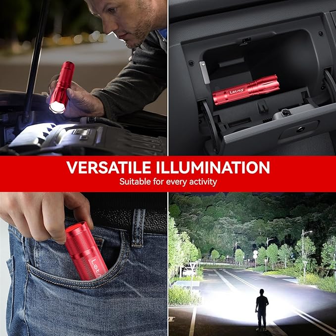 LETMY Tactical Flashlight - 2 Pack Bright Military Grade Flashlights High Lumens - Portable
