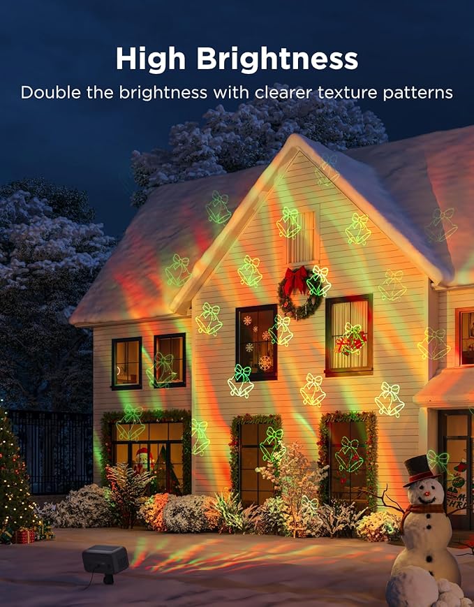 Govee Outdoor Projector Light, Upgraded Aurora Star Projector with 16 RGB Patterns, 50+ Scene Modes