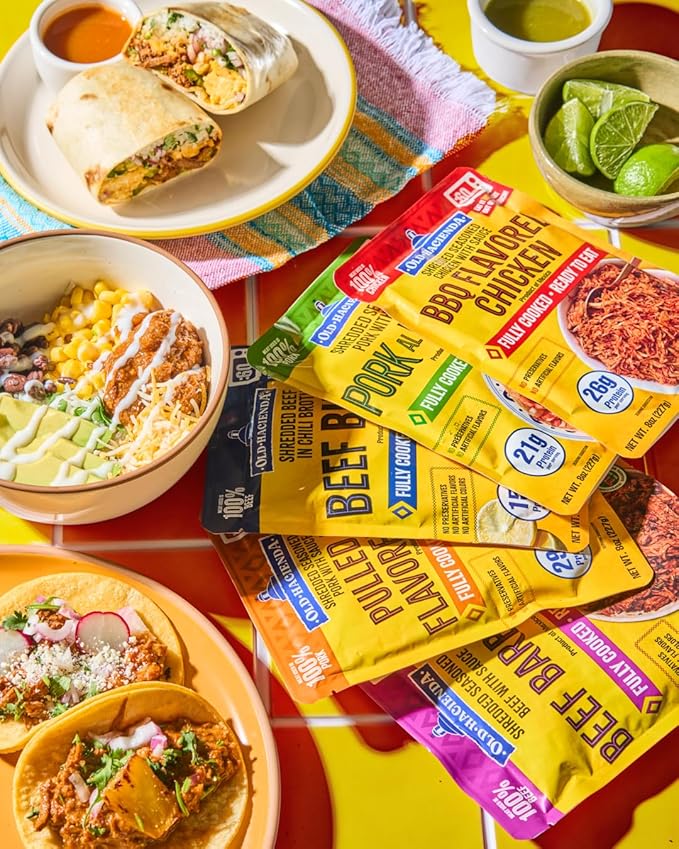 Old Hacienda 10-Pack Variety | 2 Each of Beef Barbacoa, Beef Birria, Pork al Pastor, BBQ Flavored