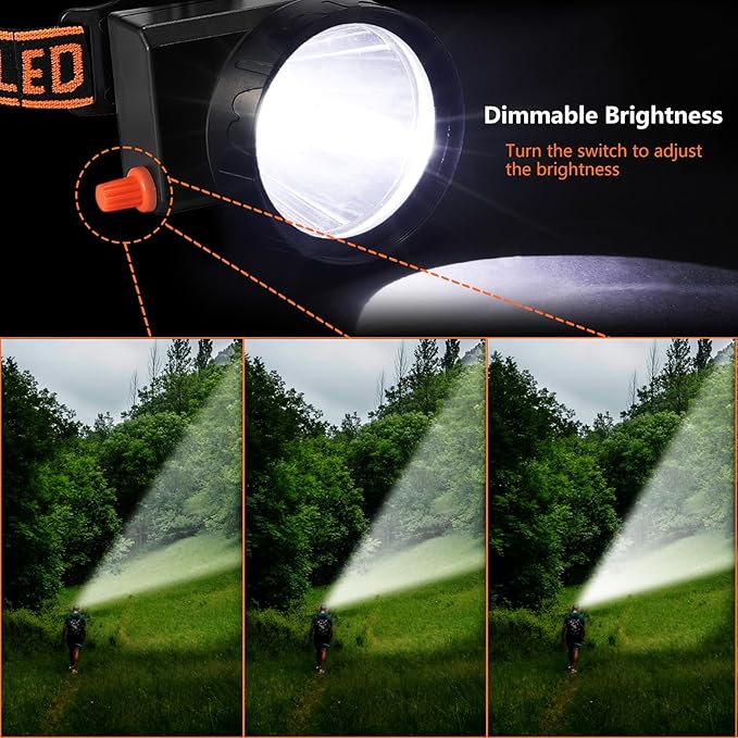 4W Dimmable LED Hunting Lights 25000 LUX(200LM) Hunting Headlamp IPX5 Waterproof Rechargeable