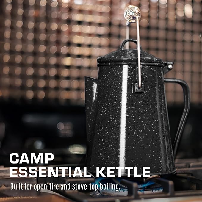 COLETTI Classic Camping Kettle - Tea and Camp Kettle, NO Aluminum or Plastic, Ideal for Boiling