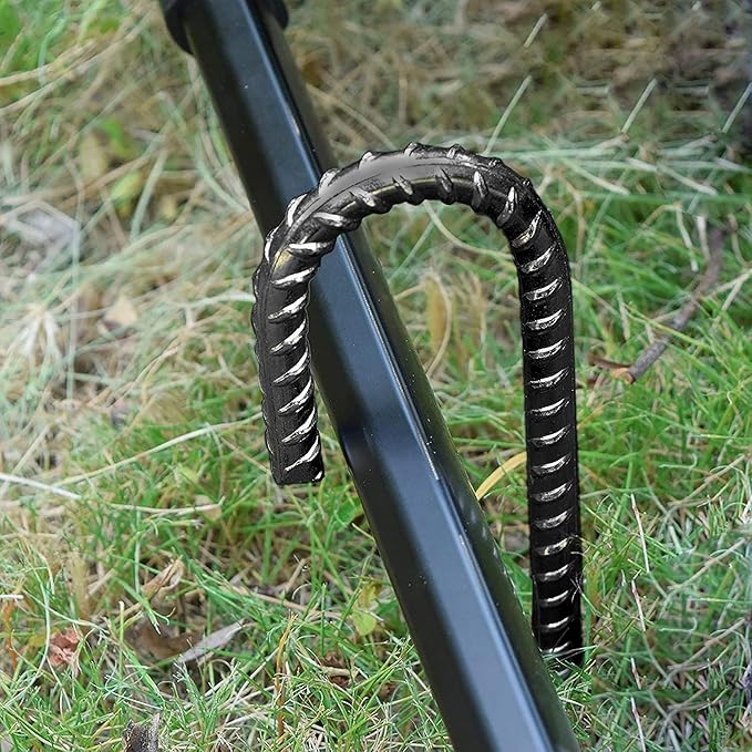 Rebar Stakes 16 inch, Heavy Duty J Hook Ground Stakes, 5/16 inch Curved Steel Tent Stakes Anti Rust
