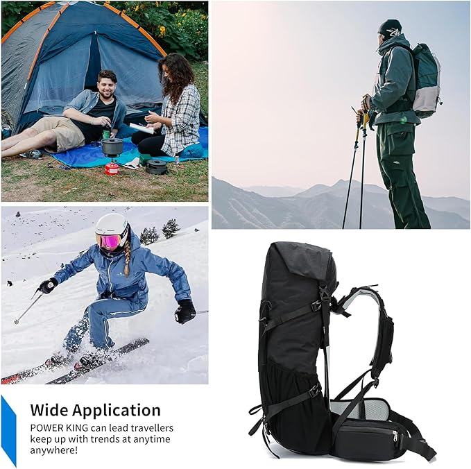 Hiking Backpack,40L to 50L Extra Large Capacity Hiking Bag,Internal Frame Camping Backpack,Upgraded