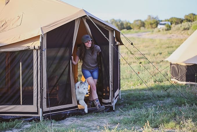 WHITEDUCK Altimus Canvas Tent with Stove Jack, Waterproof, 4 Season Luxury Camping and Glamping