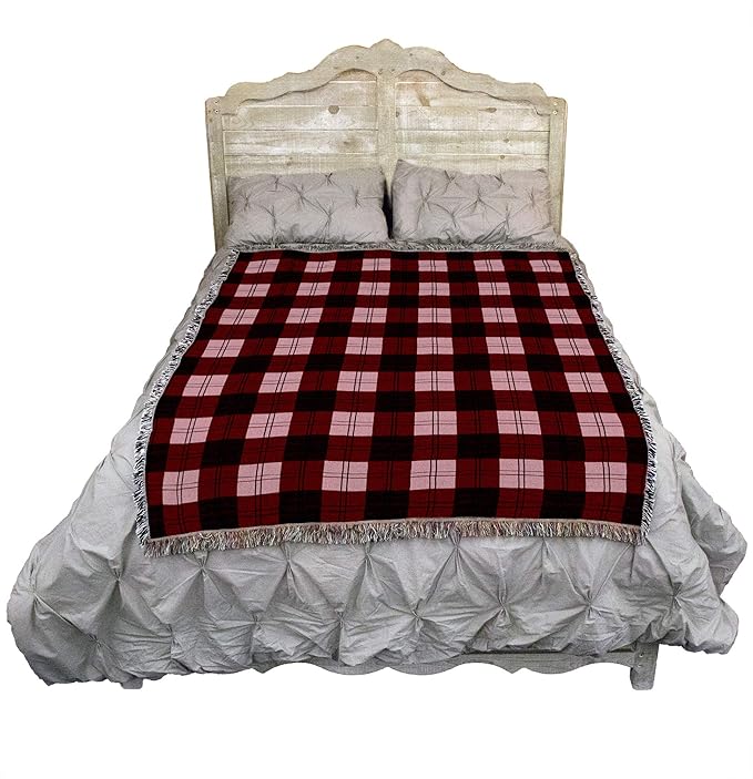 Pure Country Weavers Plaid Blanket Watermelon - Patterns Gift Tapestry Throw Woven from Cotton