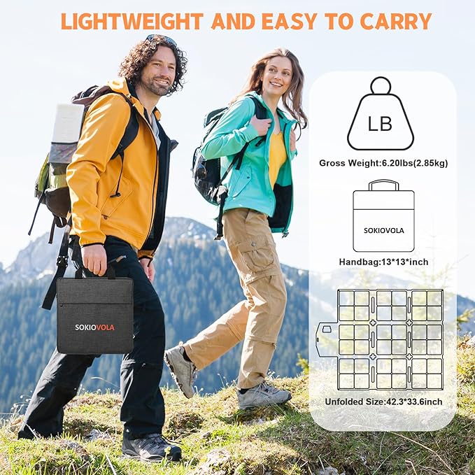 120W Foldable Solar Panel with MC-4 Connector Portable Solar Panel for Camping Folding Solar Panel