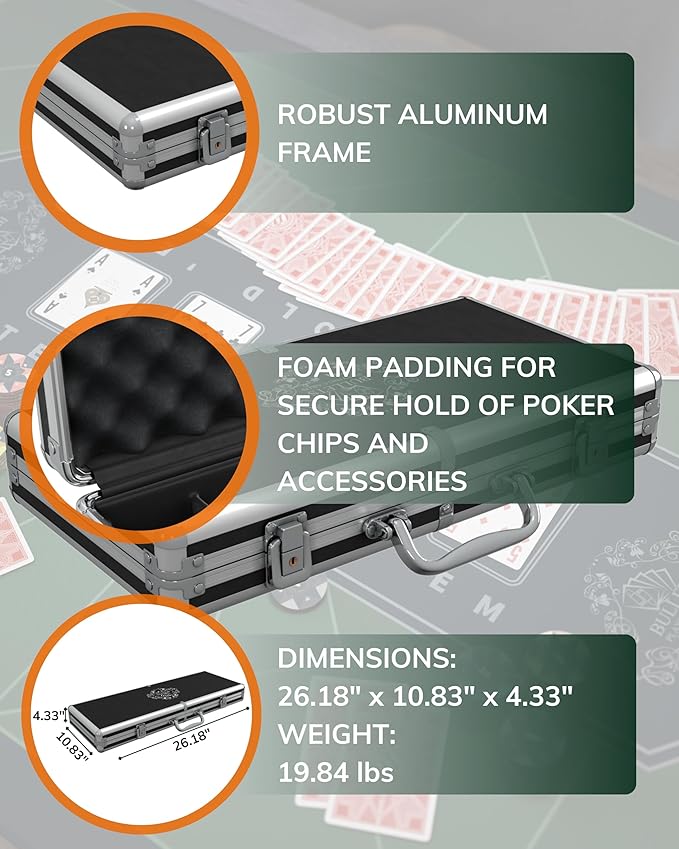 Bullets Poker Set ??Complete Chip Set with Case, Playing Cards, Dices, and Travel Case