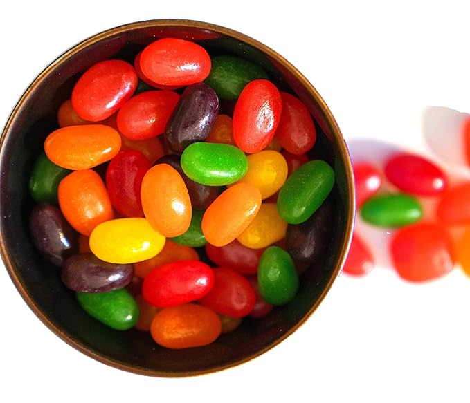 Jumbo Extra Large Fresh Chewy Fruit Flavored Jelly Beans - 1.5 lbs Fresh Bulk Assortment of Cherry