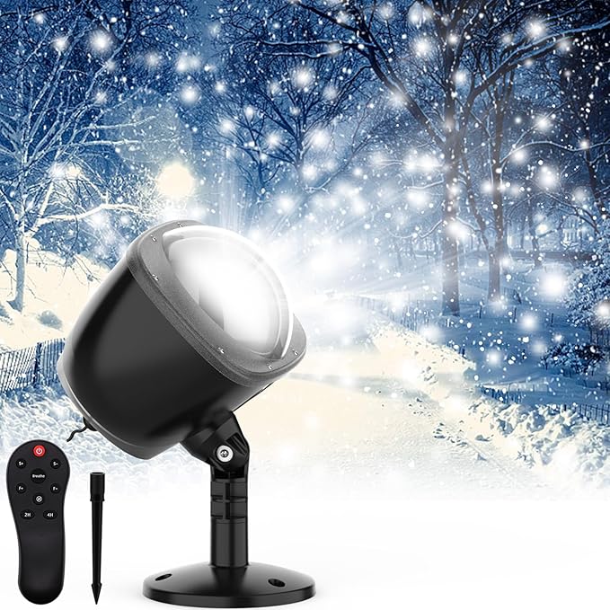 Christmas Snowfall Projector Lights Outdoor,Snow Falling Projector Lamp Dynamic Snow Effect