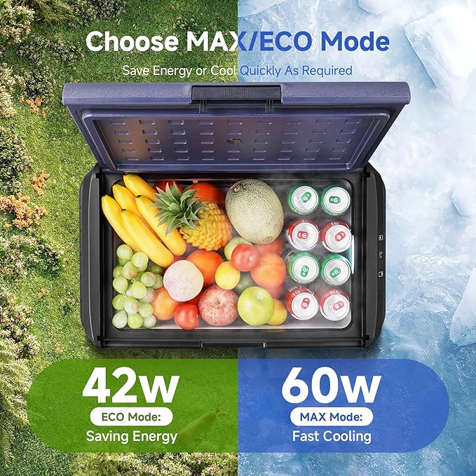 BODEGACOOLER 12v Car Refrigerator, 63QT(60L) IPX4 Waterproof Electric Cooler, APP Control Car