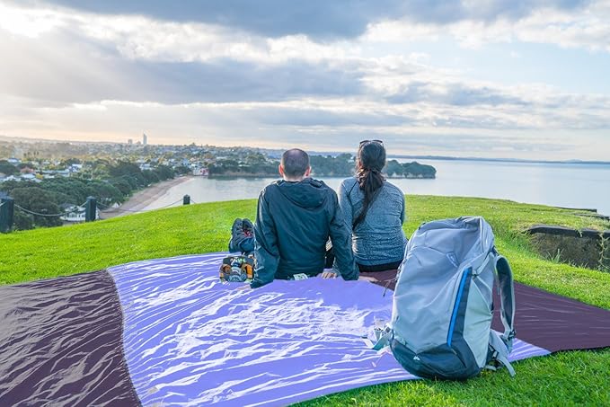 WEKAPO Beach Blanket Sandproof Waterproof, Extra Large Beach Mat, Oversized & Compact Sand Free Mat