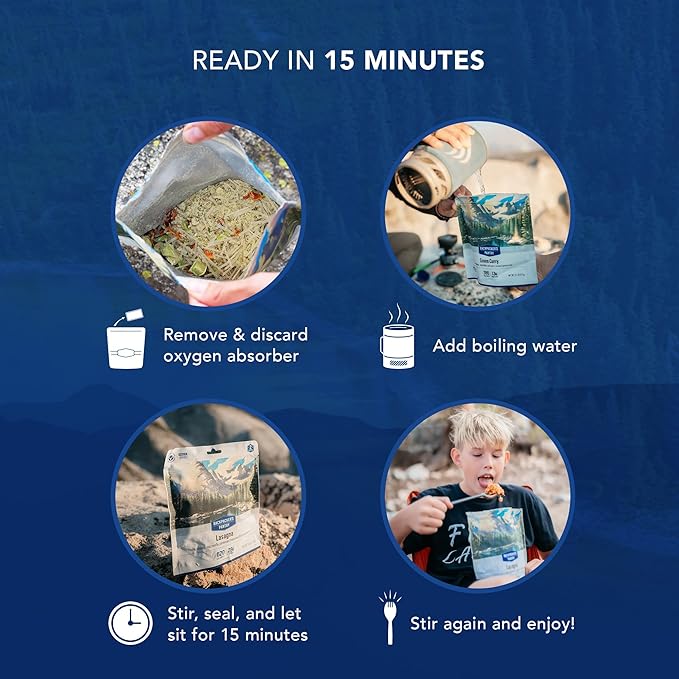 Backpacker's Pantry Chana Masala, 2 Servings Per Pouch, Freeze Dried Food, 14 Grams of Protein